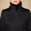 Coatally The Powerfulally Detail Black Collar Fur